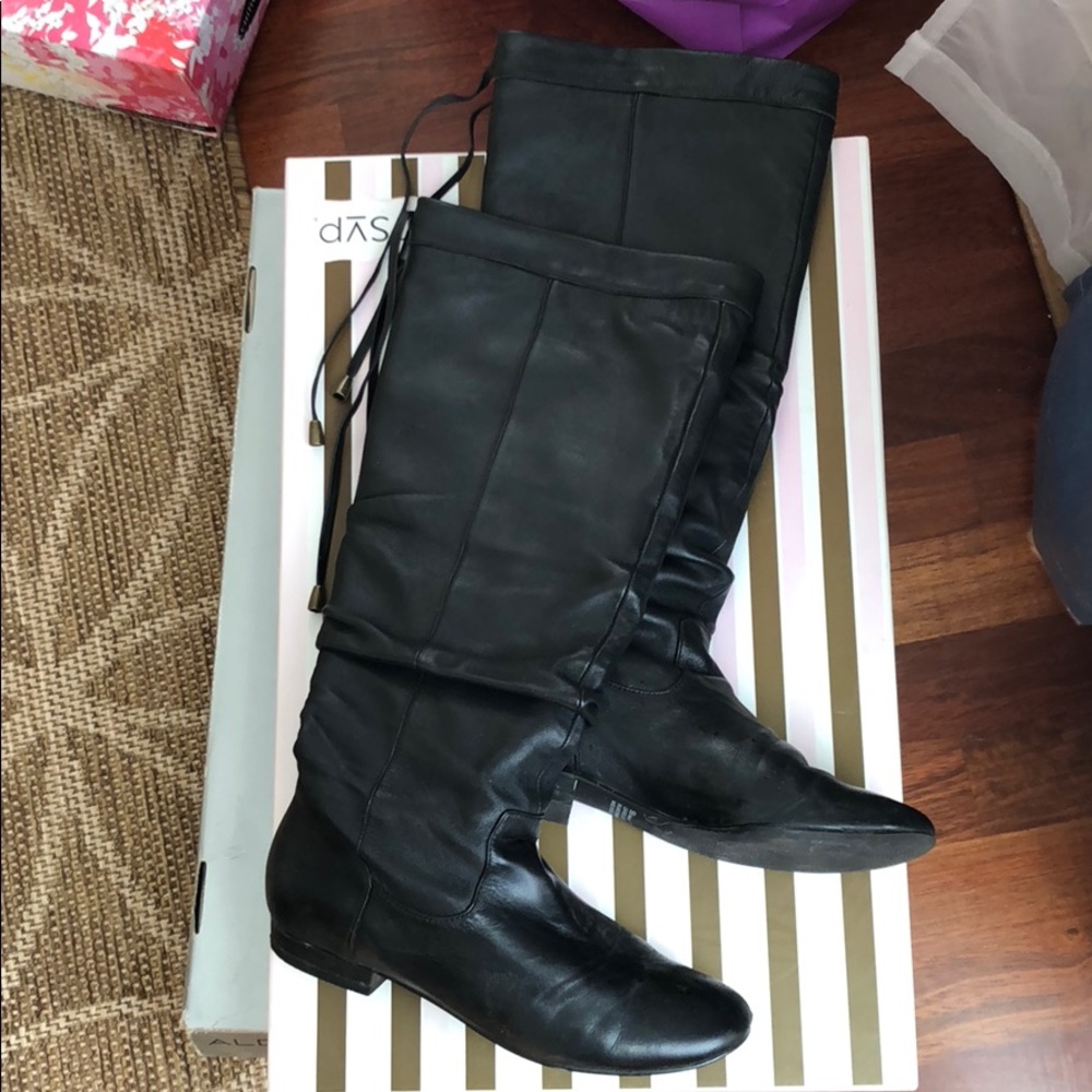 RSVP leather tall boots
